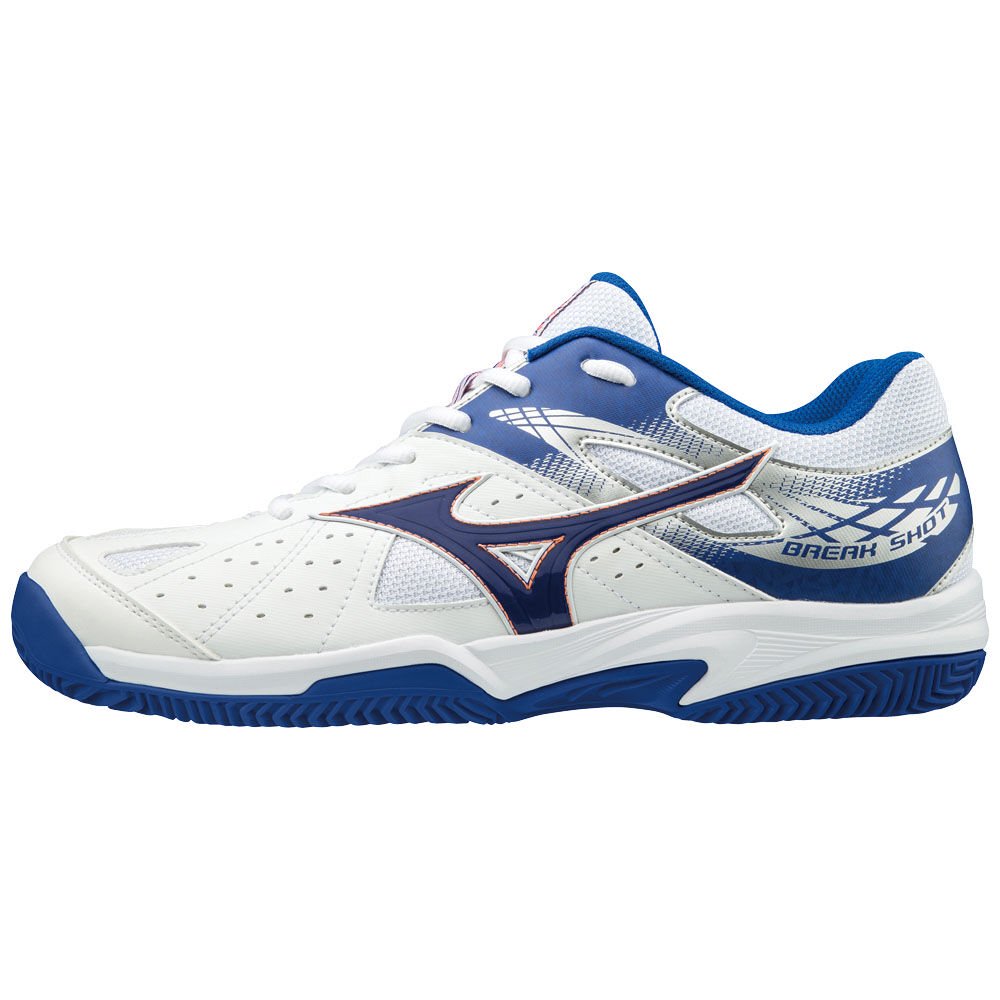 Mizuno Women's Tennis Shoes BREAK SHOT 2 CC White/Blue - IQZYNJM-93